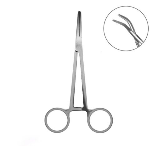 Curved forceps Delphin 17,5cm