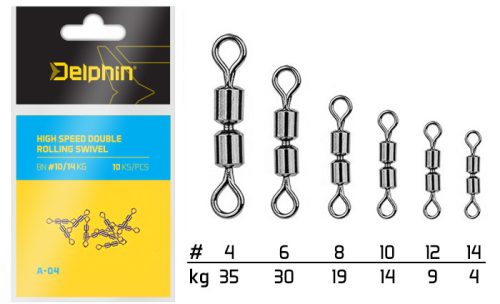 Hi speed double rolling swivel A-04 BN/14