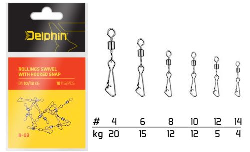 Rollings swivel with Hooked snap BN/6