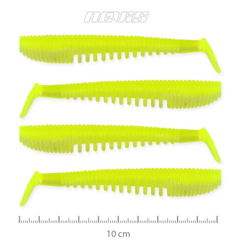 NEVIS Impulse Shad 10cm 4db/cs (Flash Lemonade)