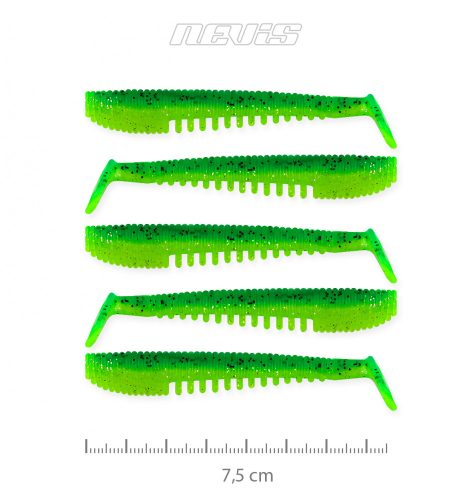 NEVIS Impulse Shad 7.5cm 5db/cs (Poison Green)