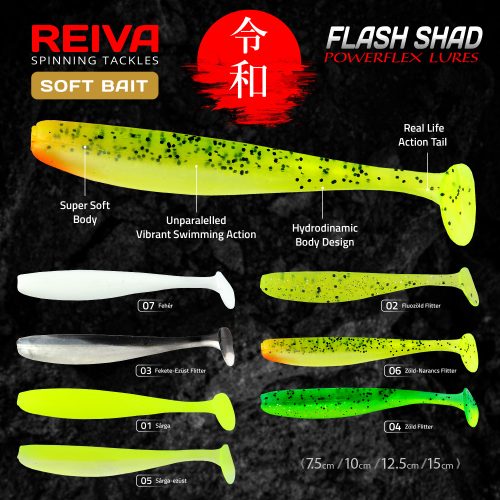 REIVA Flash Shad 10cm 4db/cs (Lemonade)