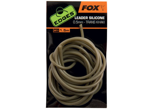 FOX Edges Leader Silicone 0.5mm - trans khaki x 1.5m