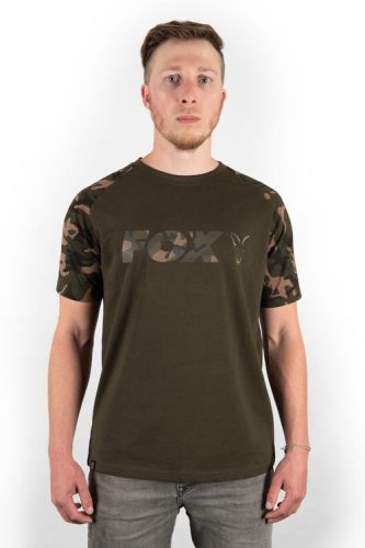 FOX Fox Raglan Khaki / Camo sleeve T - XXXL