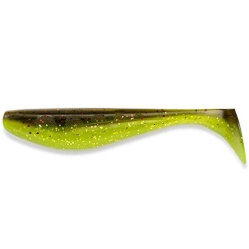 FISHUP_WIZZLE SHAD 3 (8PCS.), #203 - GREEN PUMPKIN/FLO CHARTREUSE"