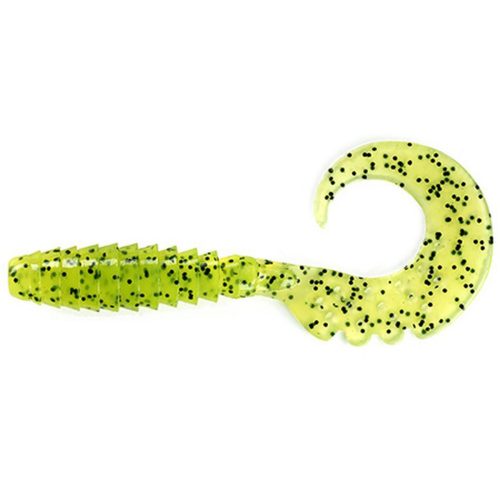 FISHUP_FANCY GRUB 1 (12PCS.), #055 - CHARTREUSE/BLACK"