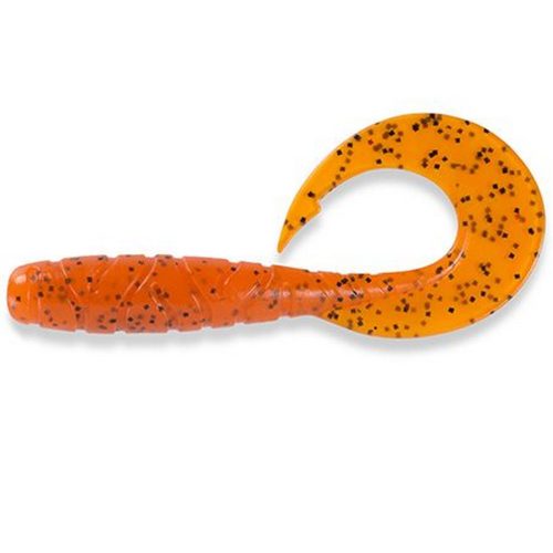 FISHUP_FANCY GRUB 2.5 (10PCS.), #049 - ORANGE PUMPKIN/BLACK"