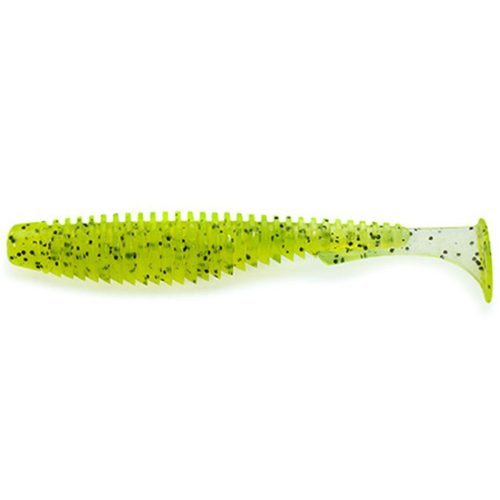 FISHUP_U-SHAD 2 (10PCS.), #055 - CHARTREUSE/BLACK"