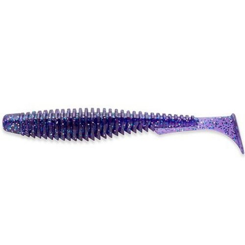 FISHUP_U-SHAD 2 (10PCS.), #060 - DARK VIOLET/PEACOCK & SILVER"