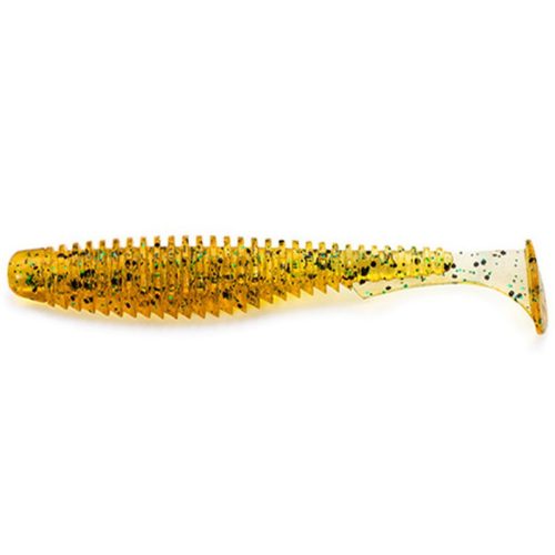 FISHUP_U-SHAD 2.5 (9PCS.), #036 - CARAMEL/GREEN & BLACK"