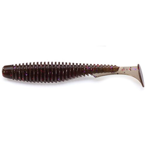 FISHUP_U-SHAD 2.5 (9PCS.), #050 - GREEN PUMPKIN BROWN/RED & PURPLE"