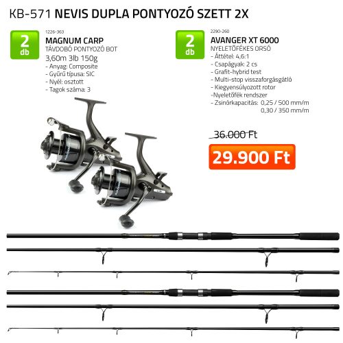 NEVIS Dupla Pontyozó szett  2x 1226-363+ 2x 2290-260