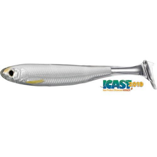 LIVETARGET SLOW-ROLL SHINER PADDLE TAIL SILVER/PEARL 85 MM